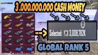 3 BILLION CASH MONEY - GLOBAL 5 - 4000 GOLD BARS - PUBG METRO ROYALE CHAPTER  16