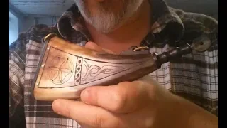 Flat powder horn making pt3