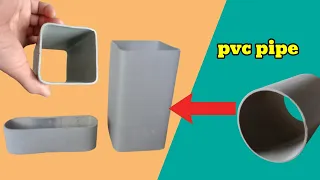 how to convert round pvc pipe in to a box | Converting PVC pipes to square box | Anjum Bhai | 2023