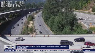 I-90 lanes reduced during construction project in Issaquah | FOX 13 Seattle