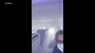 Passengers scream as smoke fills cabin after bird strike causes fire