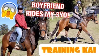 TRAINING KAI! MY BOYFRIEND RIDES MY 3YO!