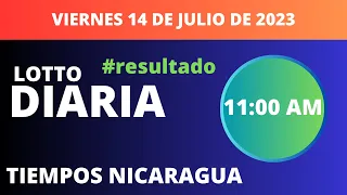 Diaria 11:00 AM Loto Nicaragua hoy viernes 14 de julio  2023.🟢Loto Jugá 3, Loto Fechas | Resultados