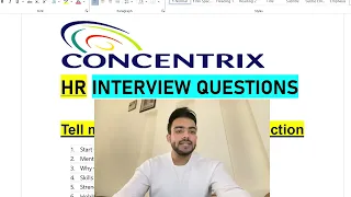 Concentrix HR FINAL Round Questions / FOR VOICE AND NON-VOICE Profiles...