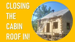 Tackling a LOG CABIN's steel roof for the first time! | Island Life Cabin Build #9