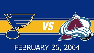 Highlights: Blues at Avalanche: February 26, 2004