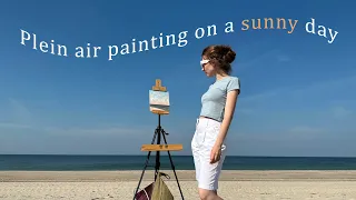 PLEIN AIR ☀ Oil painting Sparkling sky / Baltic sea, Curonian Spit National Park / Куршская коса