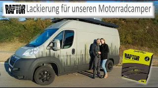 Wir RAPTOR ´n unseren Motorradcamper 🦖 Kastenwagen lackieren, Anleitung und Kostenaufstellung