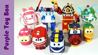 로봇트레인 파트2 로보카폴리 캐릭터 변신 Robot Train And Robocar Poli Transforming Train Car Toys - 퍼플토이박스