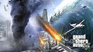 HUGE TORNADO METEOR AND TSUNAMI DESTROY LOS SANTOS - GTA 5 END OF LOS SANTOS APOCALYPSE MOD