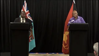 Fiji's Prime Minister and Papua New Guinea's Prime Minister holds a press conference