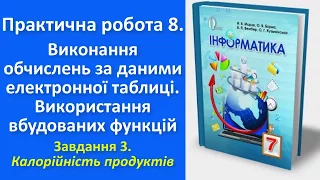 Практична робота 8. Виконання обчислень за даними електронної таблиці. Завдання 3 | 7 клас | Морзе