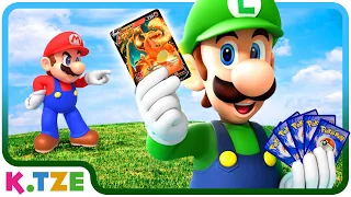 Mario wants Luigi's POKEMON card 😒😂 Super Mario Odyssey Story