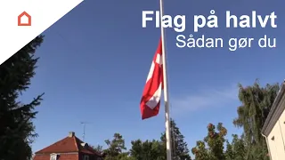 Den korrekte måde at flage på halv