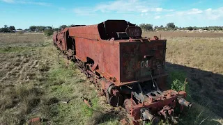 Fly around of the 6042 locomotive Forbes NSW