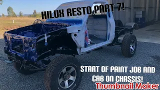 Hilux Restoration Part 7! - Cab Paint Job And back on chassis!