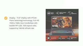 Acer Nitro 5 Gaming Laptop/ 11th Gen Intel Core i5-11400H