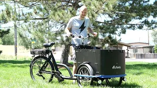 Ferla Box Cargo Bike w/CYC Stealth Mid Drive & 52v 22.4ah Rear Rack Battery