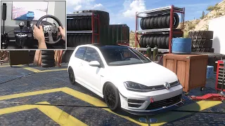 400HP Volkswagen Golf R - Forza Horizon 5 | Steering Wheel + Shifter Gameplay