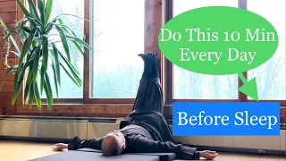 Qigong Hanging Two Legs on The Wall For Better Sleep | Do This 10 Min Daily Before Sleep
