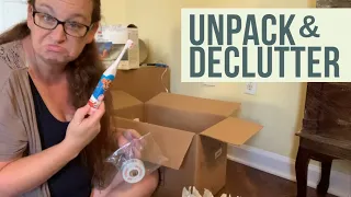 Unpack + Declutter Boxes with Me ... I am TIRED of STUFF! || Minimalist Journey Continues