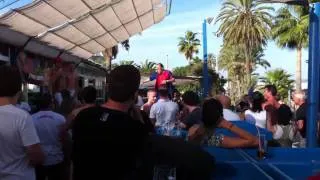 Ibiza Spiderman Dancing at Bora Bora Bar