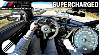 BMW M4 SUPERCHARGED *MANUAL* INFINITAS TOP SPEED DRIVE ON GERMAN AUTOBAHN 🏎