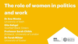The role of women in politics and work