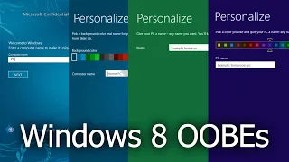 Windows 8 OOBE Evolution!