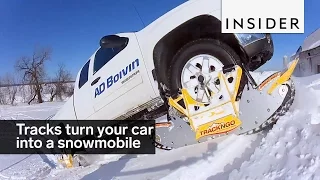 These tracks turns your car into a snowmobile