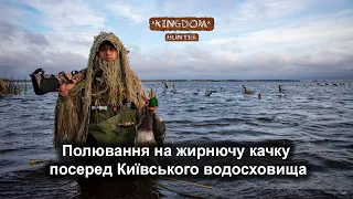 Полювання на жирнючу качку посеред Київського водосховища.