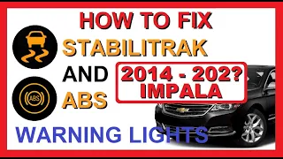 How to Fix ABS and Stabilitrak Warning Error Lights | Speed Sensor | Wheel Bearing | Chevy Impala