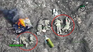 Horrifying Moment! Ukraine FPV drones kill dozens of Russian soldiers near Bakhmut