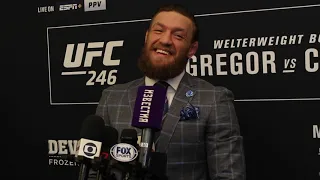 Conor McGregor full media scrum UFC 246