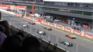 Belgian GP 2012!!! Start of epic race including crash at first corner!!!