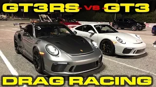 2.7 to 60 MPH! * Porsche GT3RS vs GT3 Drag Racing 1/4 Mile with VBOX Data and Launch Control