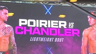 Dustin “The Diamond” Poirier vs. “Iron” Michael Chandler walkout and intros.