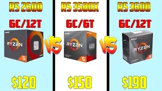 Ryzen 5 2600 vs Ryzen 5 3500X vs Ryzen 5 3600 | Gaming Benchmarks