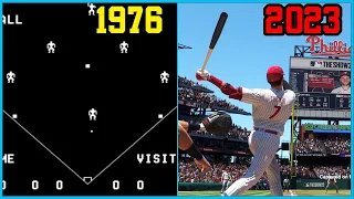 HOME RUNS EVOLUTION in BASEBALL video games [1976 - 2023]