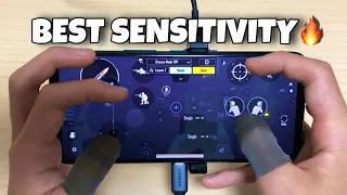 Best 5Finger Sensitivity + Control Setting😱 Handcam Rog Phone6 PUBGMOBILE