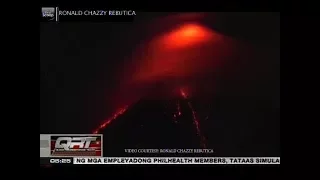QRT: Paglabas ng lava mula sa Bulkang Mayon, kinamamanghaan ng ilang residente kahit delikado