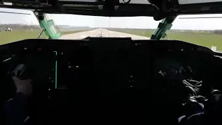 Takeoff of the strategic missile carrier Tu-95ms