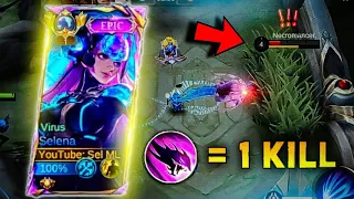 WTF! 100% ACCURACY WITH THIS SELENA VIRUS SKIN (BEST BUILD FOR 2024) - Mobile Legends