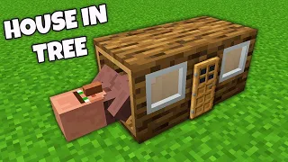 Why did THIS VILLAGER BUILD A HOUSE IN A TREE in Minecraft ？ NEW SECRET HOUSE !