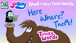 Tricky Words: Here. Where? There! | Learn to Read and Spell | Exception Words Here, where, there!