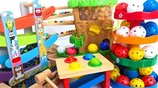 Marble Run Race ASMR☆More than 10 different marble courses x Rolling big balls x Dragon Ball