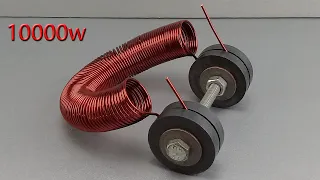 10000w Free Energy Generator From Copper Wire And Magnet Power