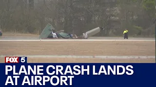 Small plane crash lands at DeKalb-Peachtree Airport