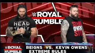 Full Match - Roman Reigns vs Kevin Owens WWE Royal Rumble [Extreme Rules] January 27,2023 WWE2K22