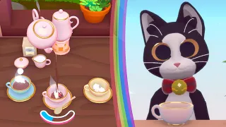 A cozy game about making tea for cats (it's SO CUTE)